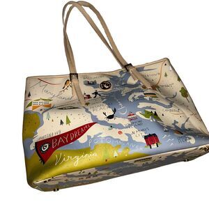 BAY DREAM Spartina 449 TOTE Shoulder Bag CHESAPEAKE BAY/Bay Dreams W/flaws